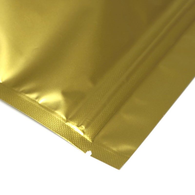 QQ Studio 100PCS Matte Double-Sided Colored Stand-Up Resealable QuickQlickâ„¢ Bags (16x22cm (6.3x8.6"), Gold) - Image 4